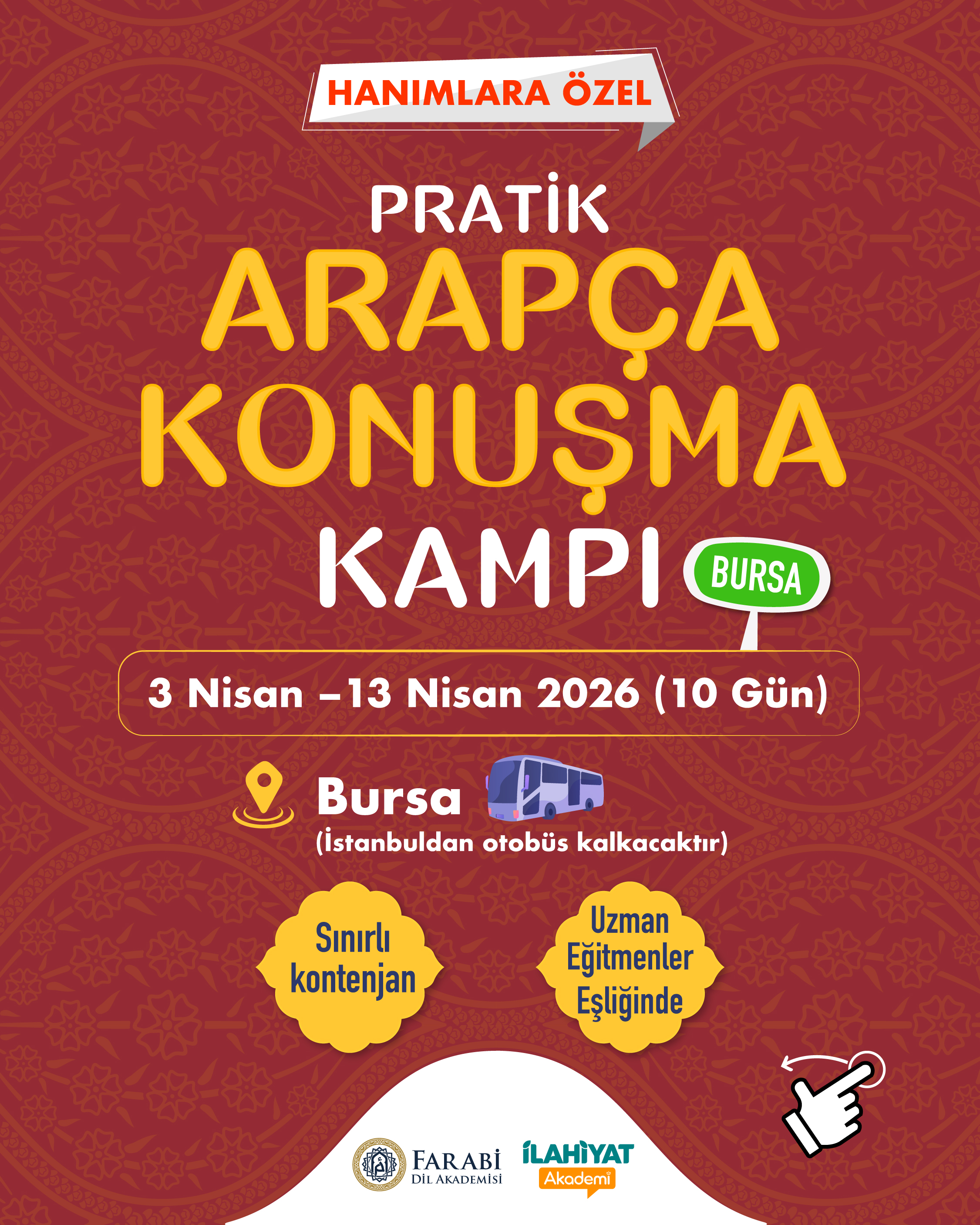 10 Günlük Bursa Karacaali Arapça Dil Kampı